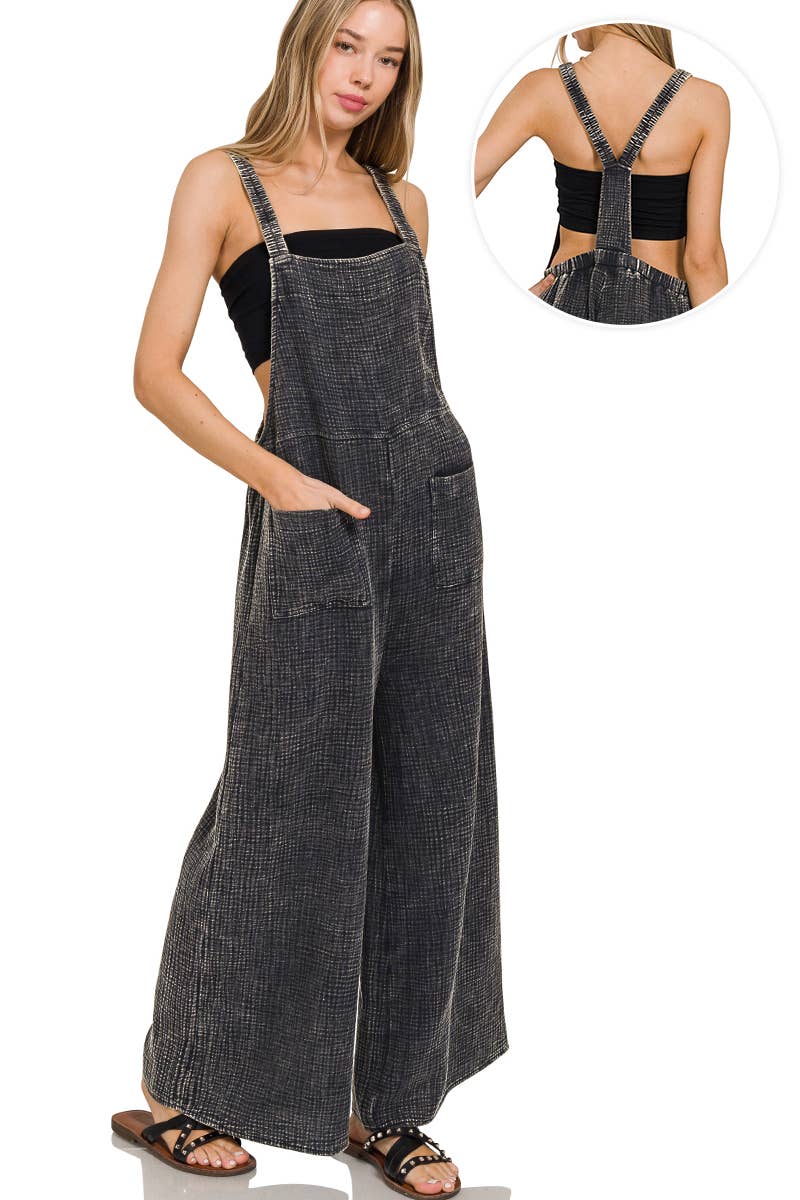Wide Leg Overalls