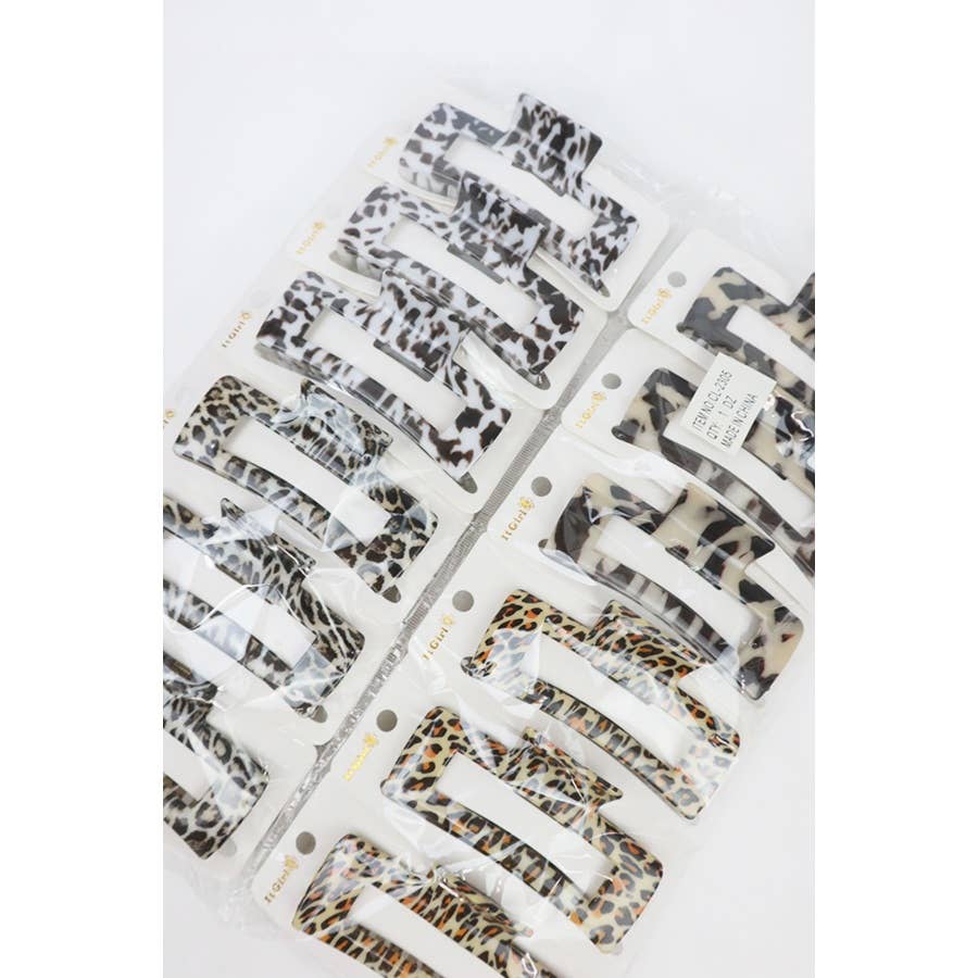 Animal print claw clip