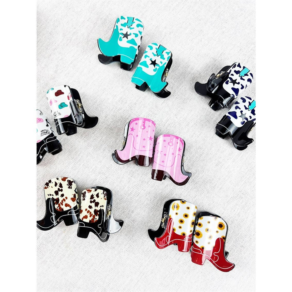 Mini Cowboy Boot  Claw Clip