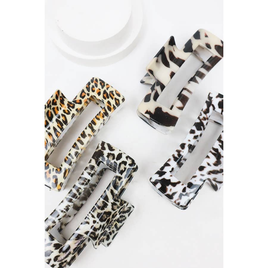 Animal print claw clip