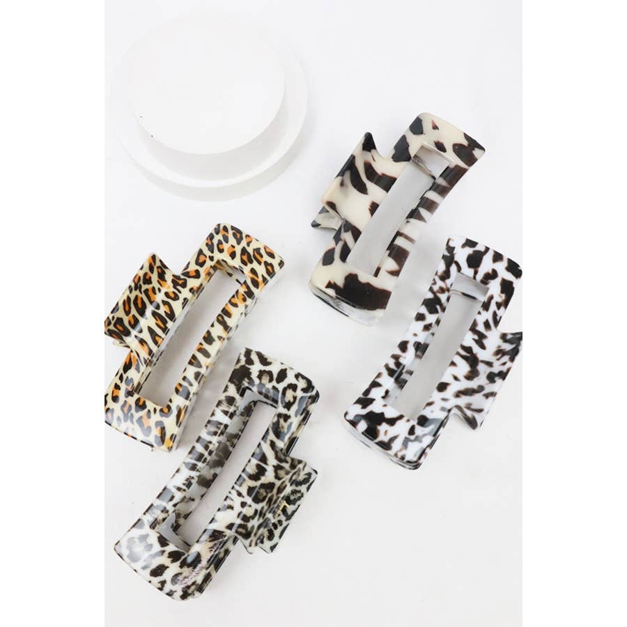 Animal print claw clip