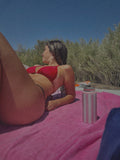 koozie Pink Striped