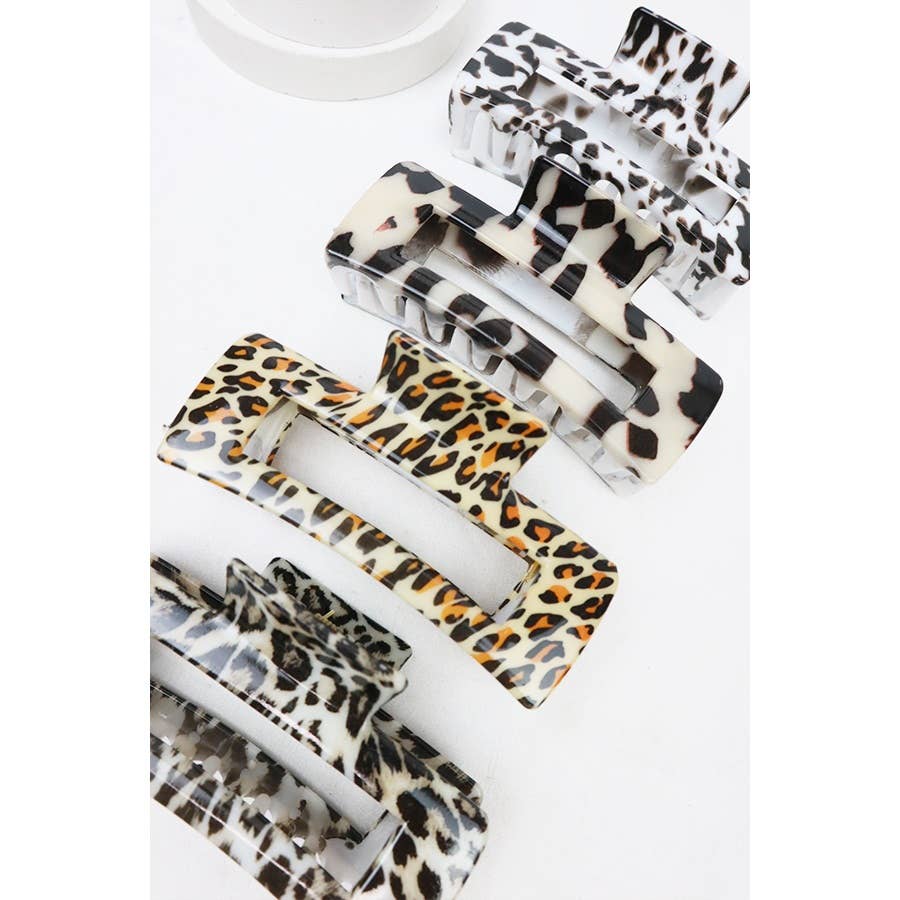 Animal print claw clip