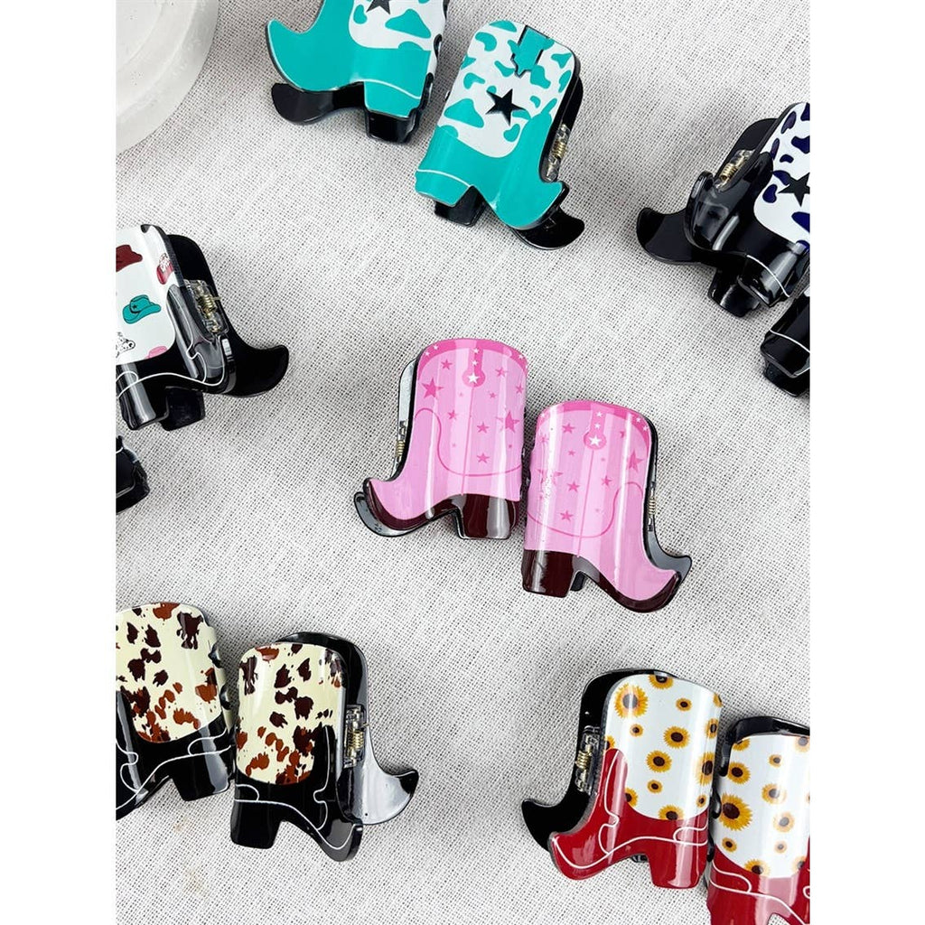 Mini Cowboy Boot  Claw Clip